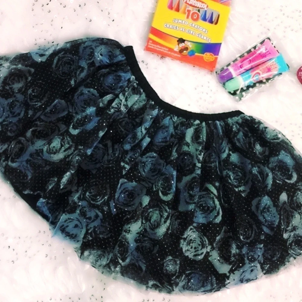 Epic Threads Black w/silver/blue tutu skirt